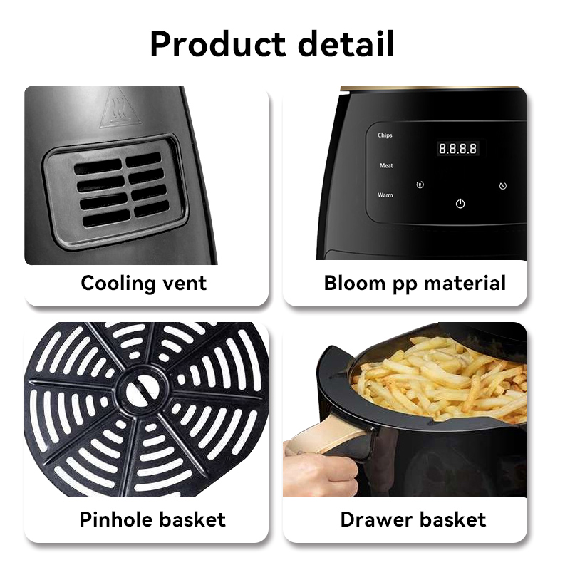 YD-389 air fryer with fried plate accessory