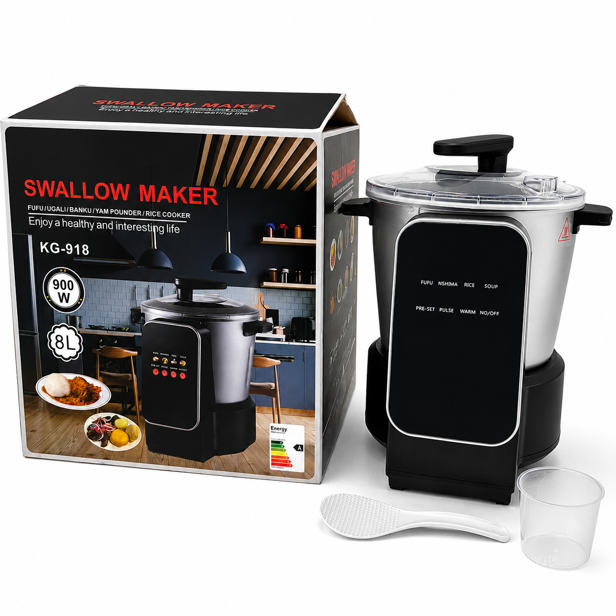 BK-907 electric fufu machine control panel with 8 functions