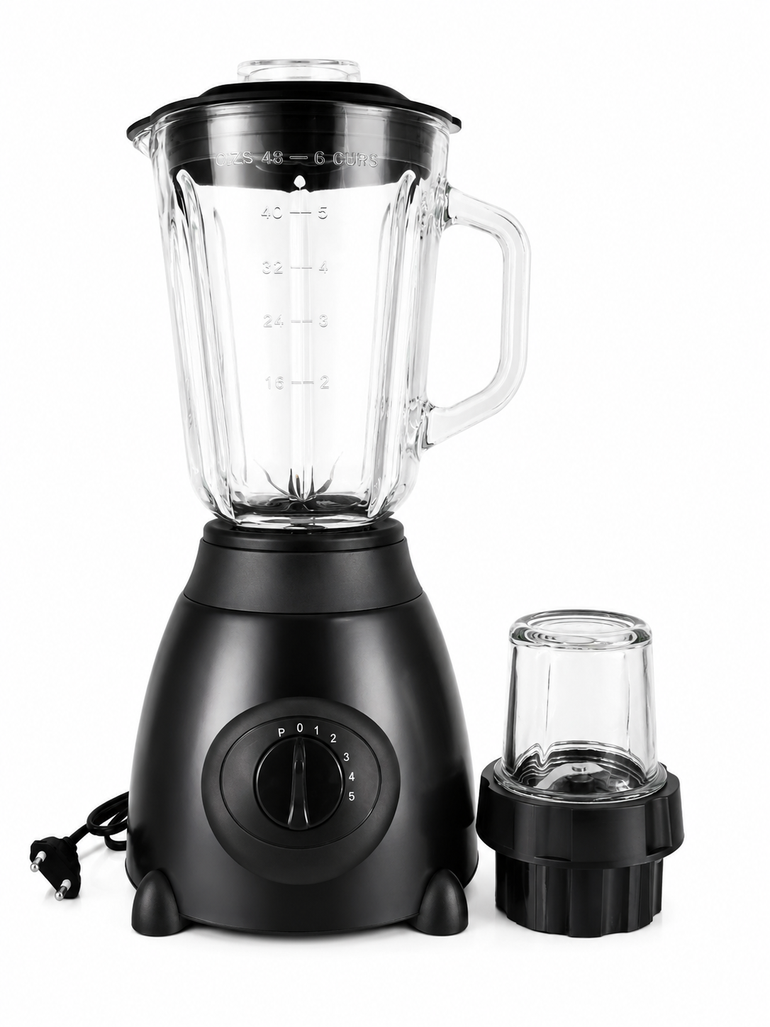 LN-66 food processor with glass PC and stainless steel cup options