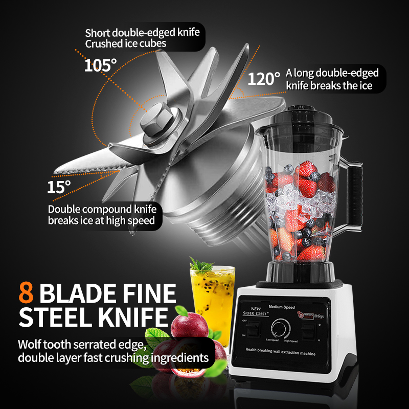 LN-9880 blender with tamper accessory